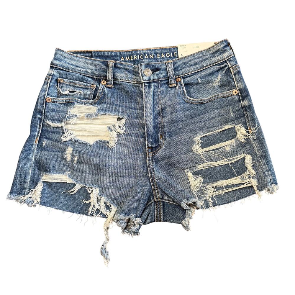American Eagle AE Super High Rise Mom Denim Short NWT